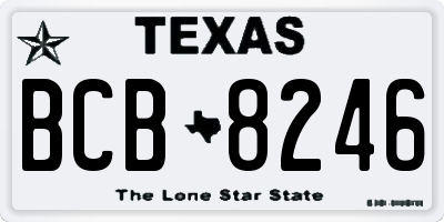 TX license plate BCB8246
