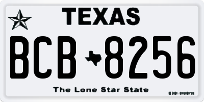 TX license plate BCB8256