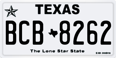 TX license plate BCB8262