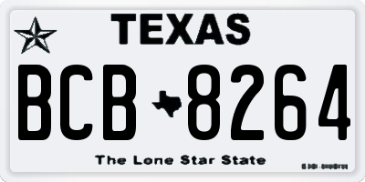 TX license plate BCB8264
