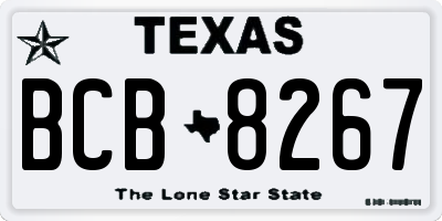 TX license plate BCB8267