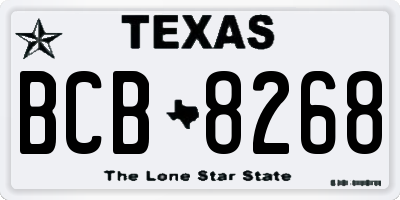 TX license plate BCB8268