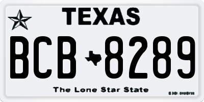 TX license plate BCB8289