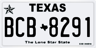 TX license plate BCB8291