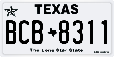 TX license plate BCB8311