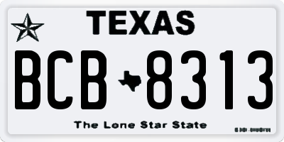 TX license plate BCB8313