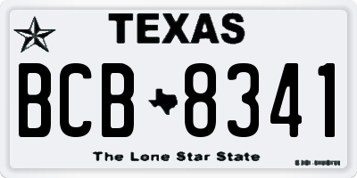 TX license plate BCB8341
