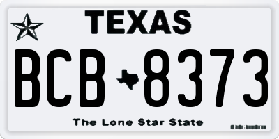 TX license plate BCB8373