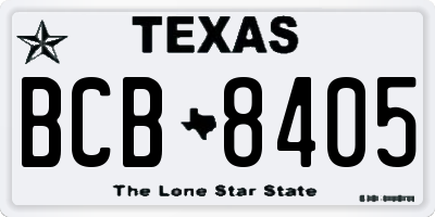 TX license plate BCB8405