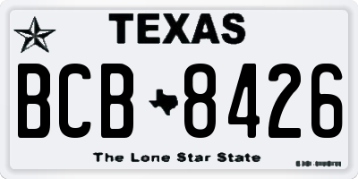 TX license plate BCB8426