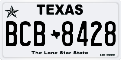 TX license plate BCB8428