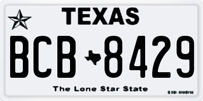 TX license plate BCB8429