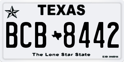 TX license plate BCB8442