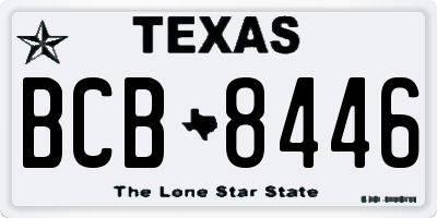 TX license plate BCB8446