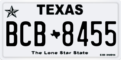 TX license plate BCB8455
