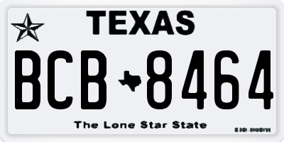 TX license plate BCB8464