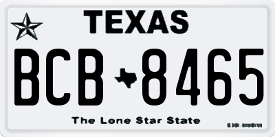 TX license plate BCB8465
