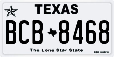 TX license plate BCB8468