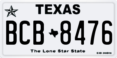 TX license plate BCB8476