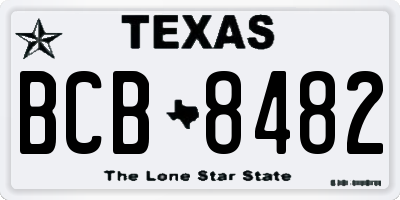 TX license plate BCB8482