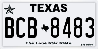 TX license plate BCB8483