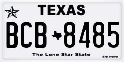 TX license plate BCB8485