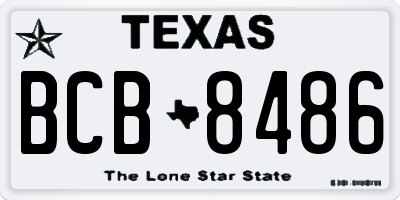 TX license plate BCB8486