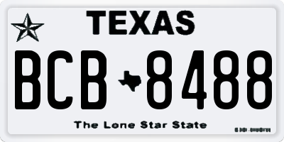 TX license plate BCB8488