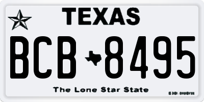 TX license plate BCB8495