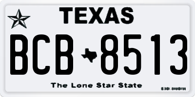 TX license plate BCB8513