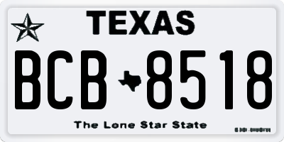 TX license plate BCB8518