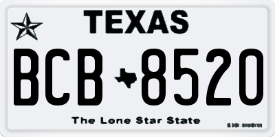 TX license plate BCB8520