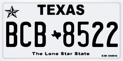 TX license plate BCB8522