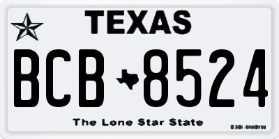 TX license plate BCB8524
