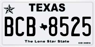TX license plate BCB8525