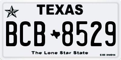 TX license plate BCB8529