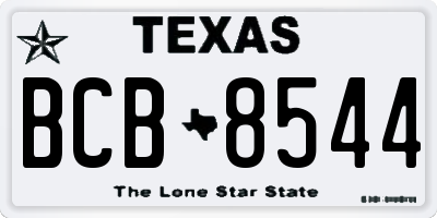 TX license plate BCB8544