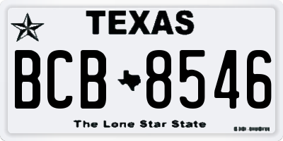 TX license plate BCB8546
