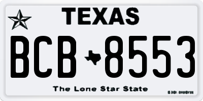 TX license plate BCB8553