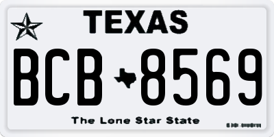 TX license plate BCB8569