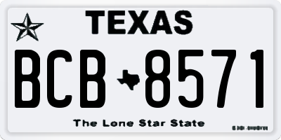 TX license plate BCB8571
