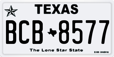 TX license plate BCB8577
