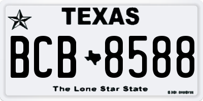 TX license plate BCB8588