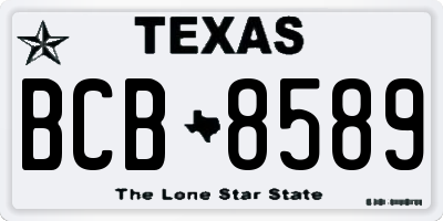 TX license plate BCB8589