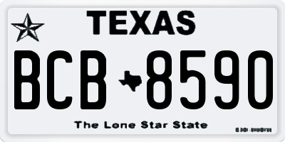 TX license plate BCB8590