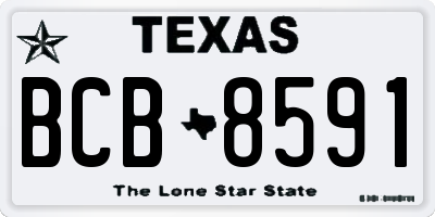 TX license plate BCB8591