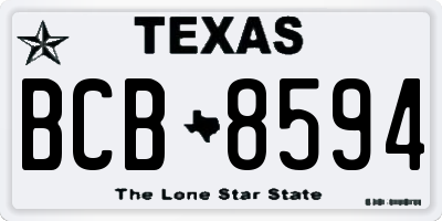 TX license plate BCB8594