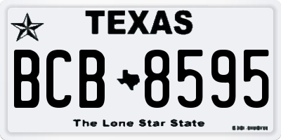TX license plate BCB8595
