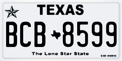 TX license plate BCB8599