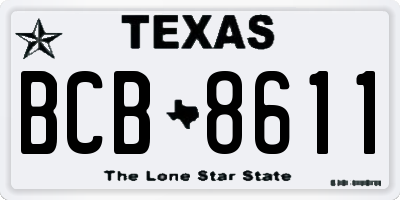 TX license plate BCB8611